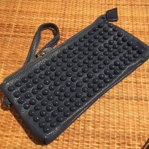 Cobalt Orange Caramel clutch.